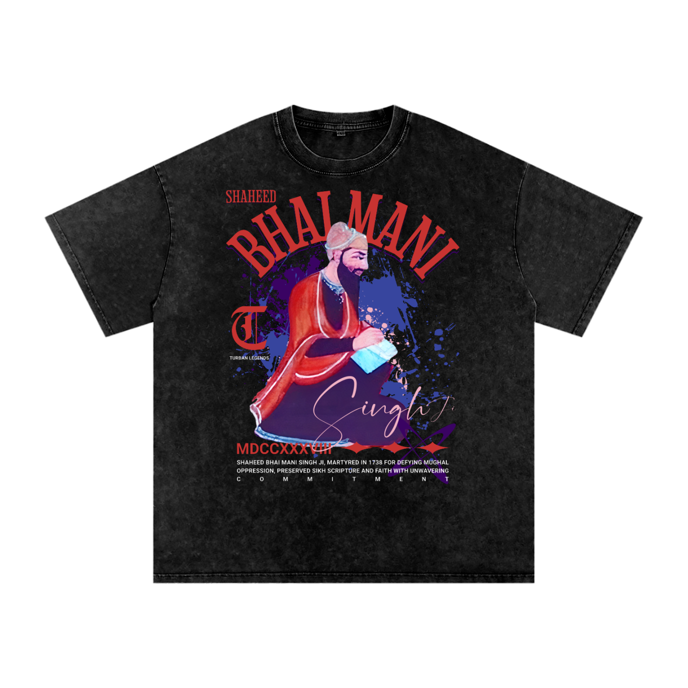 Bhai Mani Singh Ji Vintage Tee – Turban Legends®