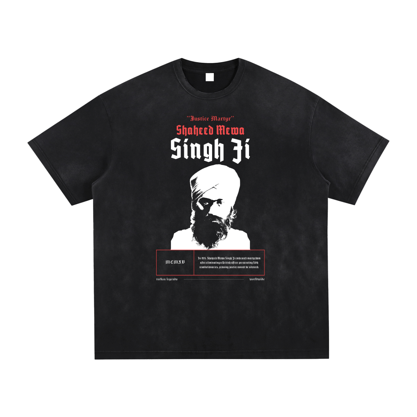 Shaheed Mewa Singh Ji Retro Tee – Turban Legends®