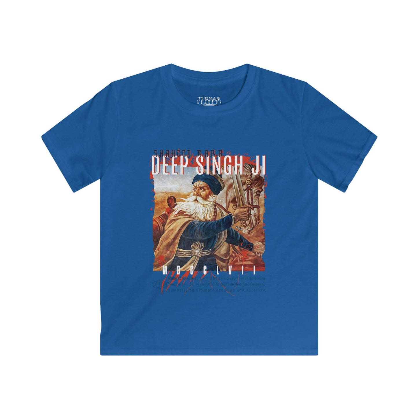Kid's VINTAGE Series Tee by TURBAN LEGENDS - BABA DEEP SINGH JI
