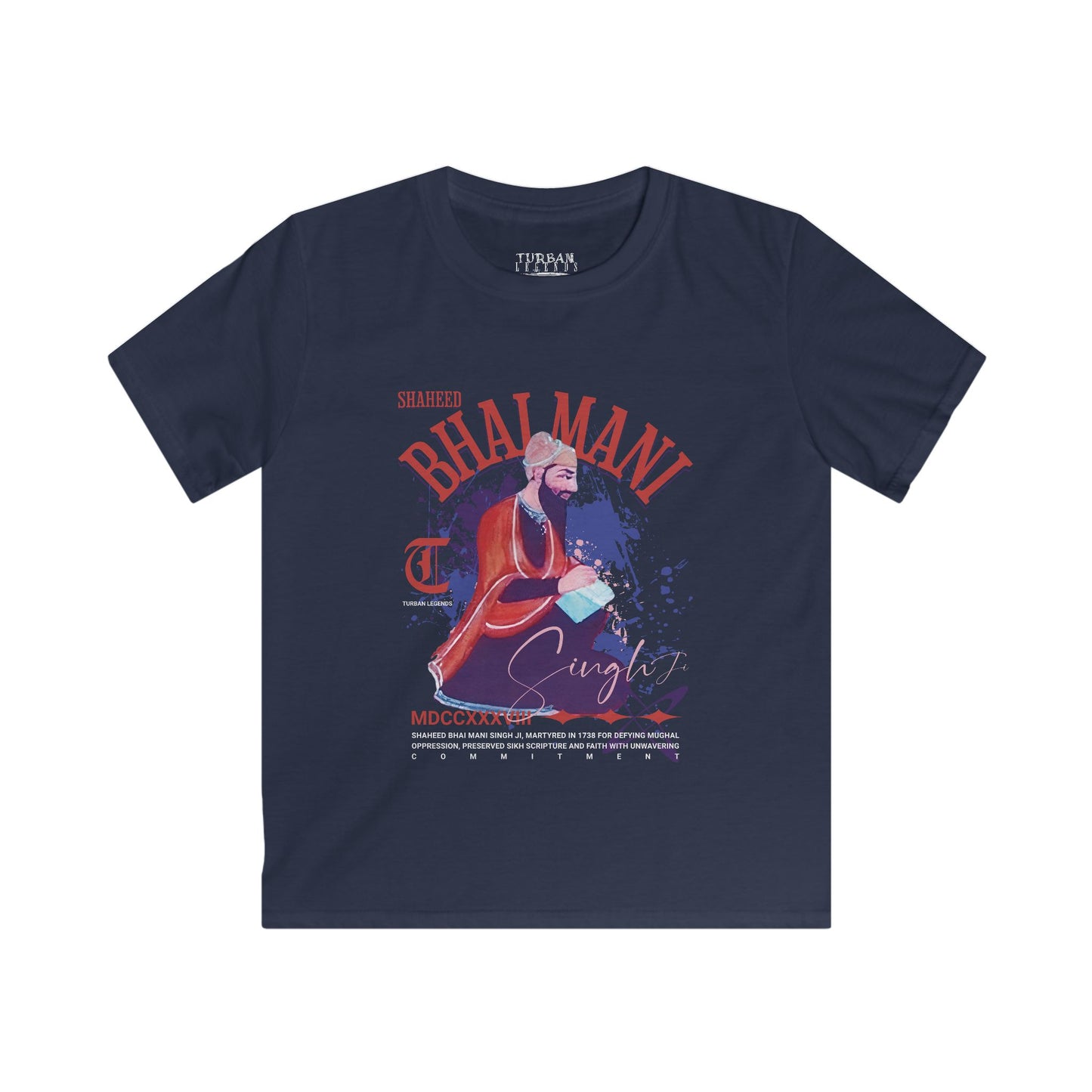 Kid’s VINTAGE Series Tee by TURBAN LEGENDS - BHAI MANI SINGH JI