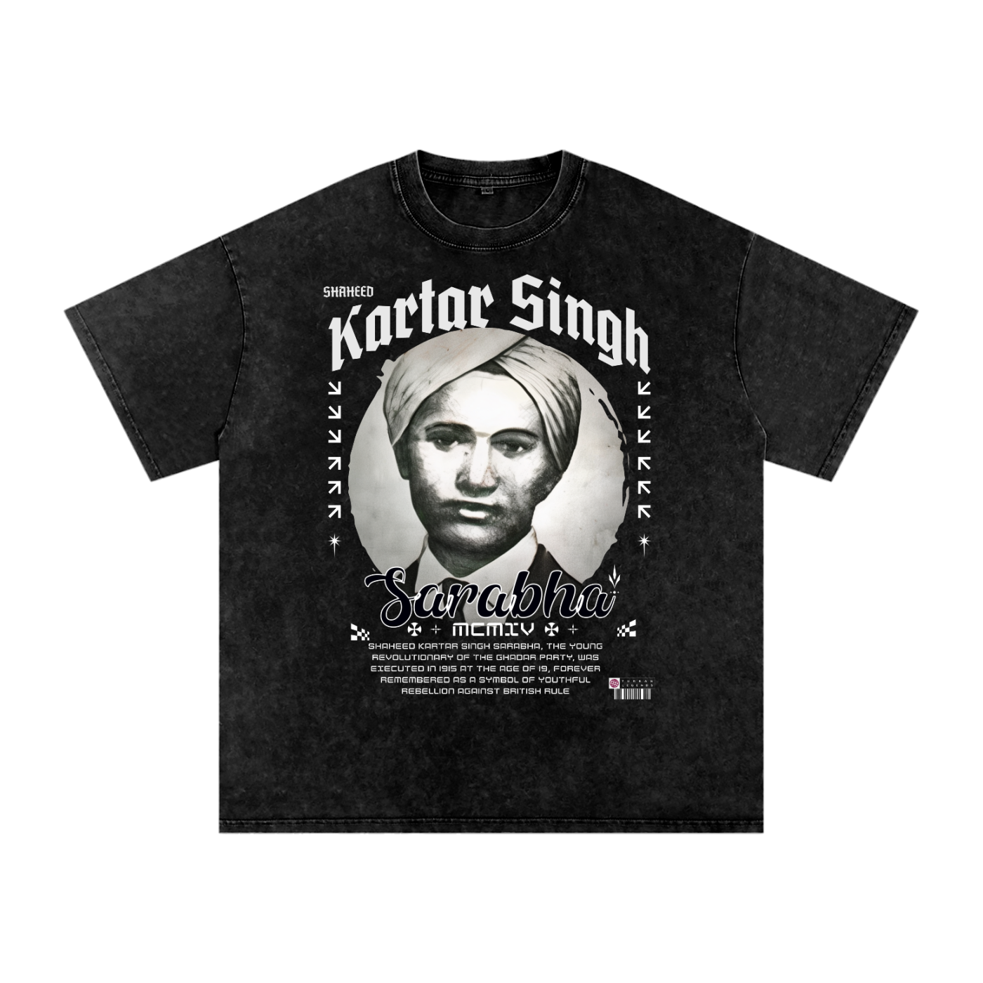 Kartar Singh Sarabha Ji Vintage Tee